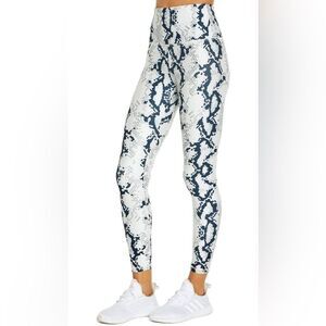 Balance Collection Contender Luxe Long Legging Black Summer Snake Print